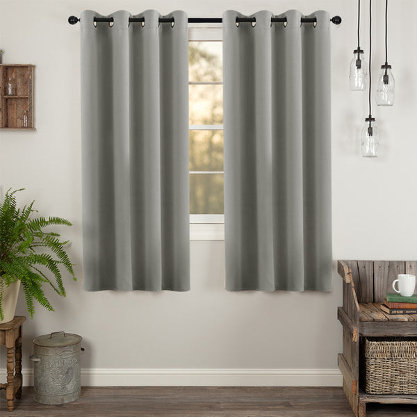 1Panel Blackout Short Curtains for Living Room Bedroom Curtains for Kitchen Solid Curtains for the Room Window Treatments Drapes