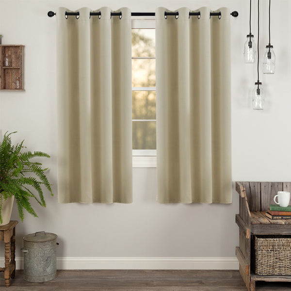 1Panel Blackout Short Curtains for Living Room Bedroom Curtains for Kitchen Solid Curtains for the Room Window Treatments Drapes