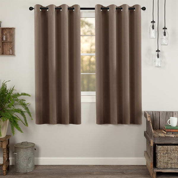 1Panel Blackout Short Curtains for Living Room Bedroom Curtains for Kitchen Solid Curtains for the Room Window Treatments Drapes
