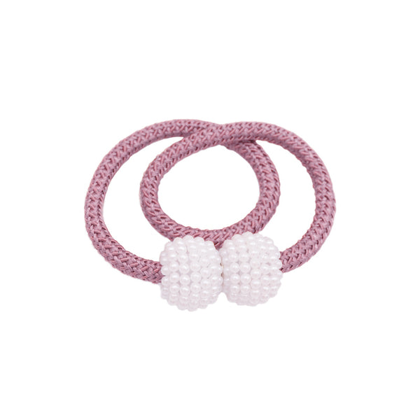 2 PCs magnetic hold clamps for curtains, string beads for modern window decoration.