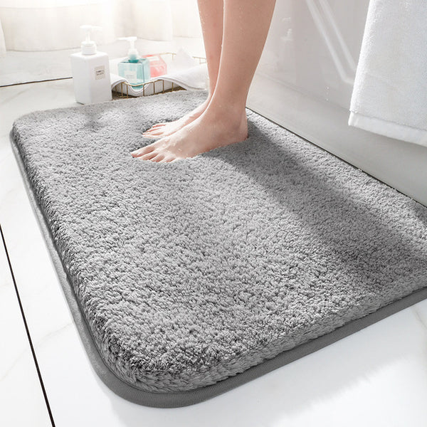 Bathroom Super Thick Fluff Fiber Bath Mat Shower Room Rugs Mats Chenille Bathroom Floor Mat Toilet Absorbent Entrance Door Mat