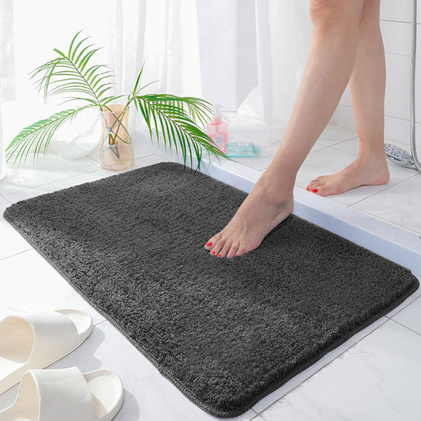 Bathroom Super Thick Fluff Fiber Bath Mat Shower Room Rugs Mats Chenille Bathroom Floor Mat Toilet Absorbent Entrance Door Mat