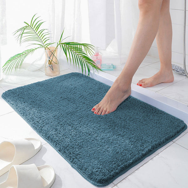 Bathroom Super Thick Fluff Fiber Bath Mat Shower Room Rugs Mats Chenille Bathroom Floor Mat Toilet Absorbent Entrance Door Mat