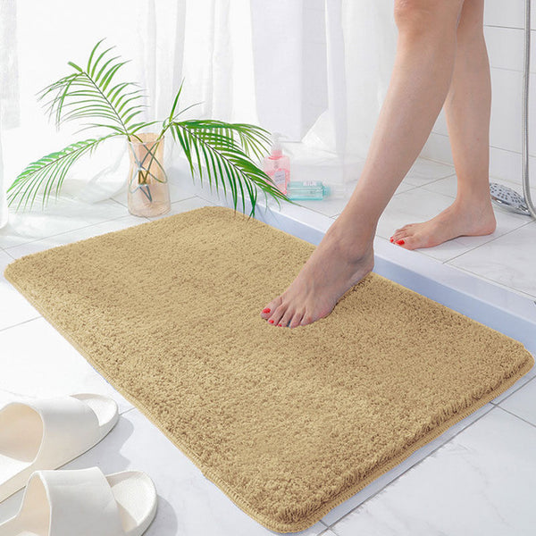 Bathroom Super Thick Fluff Fiber Bath Mat Shower Room Rugs Mats Chenille Bathroom Floor Mat Toilet Absorbent Entrance Door Mat