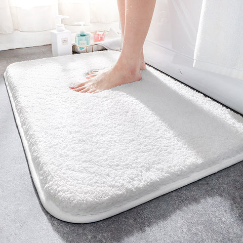 Bathroom Super Thick Fluff Fiber Bath Mat Shower Room Rugs Mats Chenille Bathroom Floor Mat Toilet Absorbent Entrance Door Mat