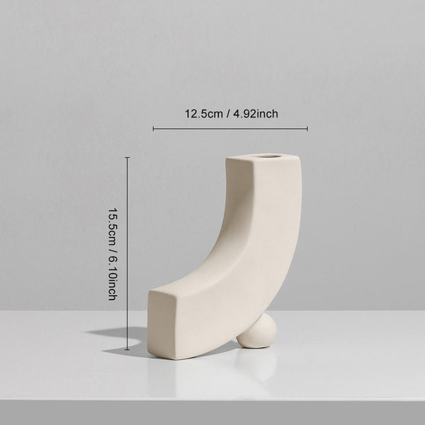 Ceramic Vase Nordic Home Decor Room Decoration Candle Holder Flower Pot Decoration Desktop Art Flower Vases Dropshipping