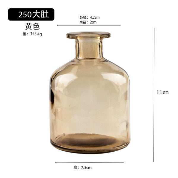 Glass Vase Living Room Dried Flowers Nordic Ins Style Glass Transparent Dill Home Decoration Accessories Flower Vases For Homes
