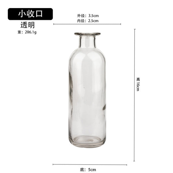 Glass Vase Living Room Dried Flowers Nordic Ins Style Glass Transparent Dill Home Decoration Accessories Flower Vases For Homes