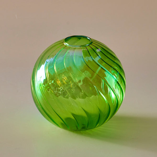 Iridescent Ball Vases Decoration Home Living Room Flower Pot for Interior Glass Vase Tabletop Plants Home Decor Home Vase