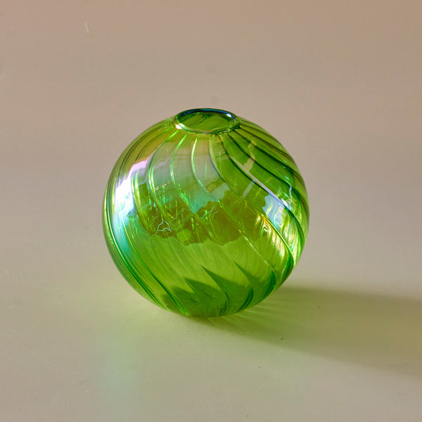 Iridescent Ball Vases Decoration Home Living Room Flower Pot for Interior Glass Vase Tabletop Plants Home Decor Home Vase