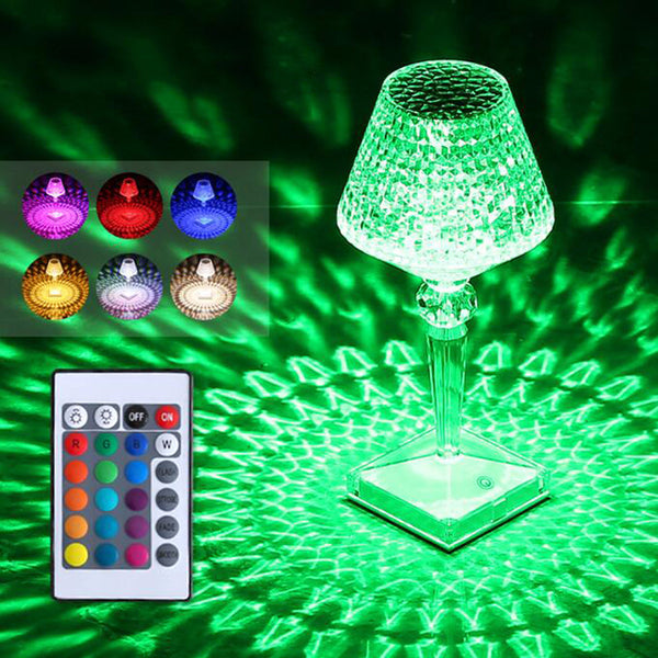 LED Diamond Night Light Table Lamps Touch Led Desk Lamp For Bedroom Bar Restaurant Decor LED Crystal Gift Night Lamp