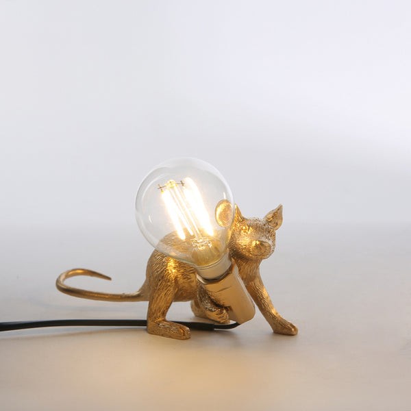 Modern Resin Animal Rat Night Lights Nordic Small Mini Mouse Cute LED Table Lamps Home Decor Desk Lamp Bedside Lighting Fixtures