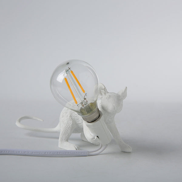 Modern Resin Animal Rat Night Lights Nordic Small Mini Mouse Cute LED Table Lamps Home Decor Desk Lamp Bedside Lighting Fixtures