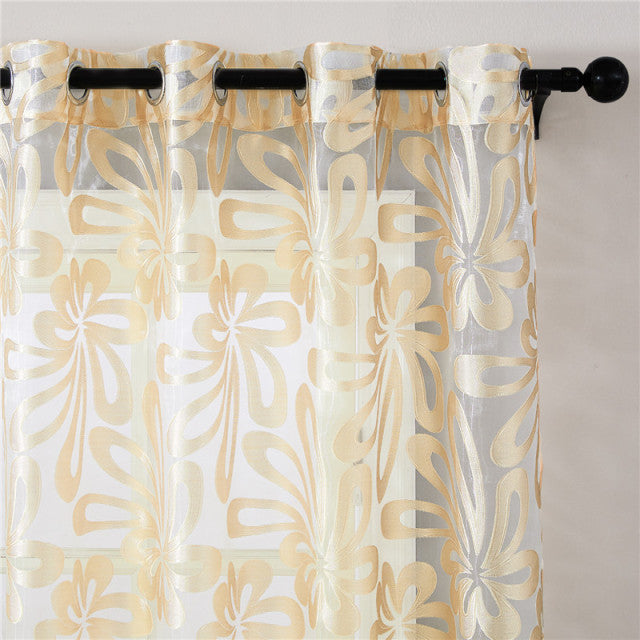 Sheer Curtains Geometric Window Tulle Curtains Jacquard Curtains For Living Room Bedroom Panels For Kitchen Custom Made Curtains